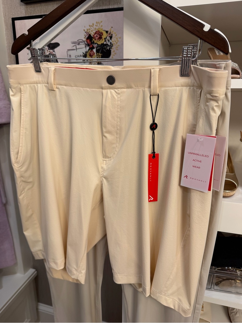 Men's Active Hybrid Shorts in Cream by RÉGANYT